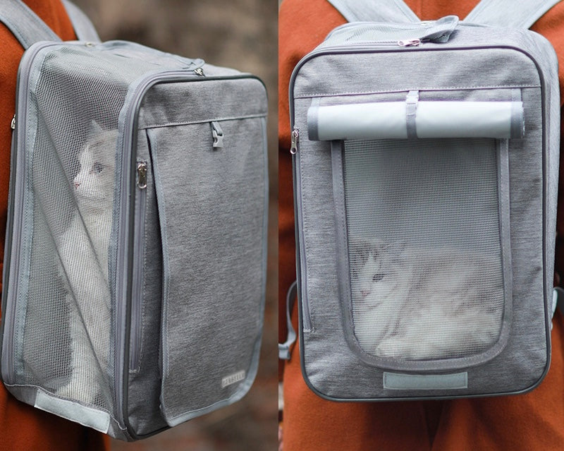 Sac à Dos Transporteur pour Chien et Chat avec Fenêtre Transparente – Respirant et Confortable