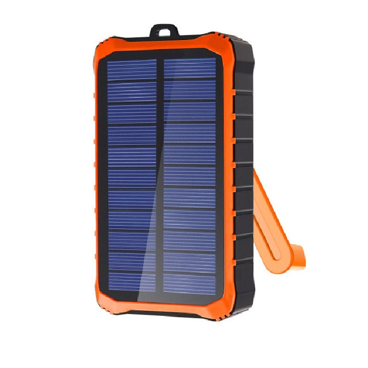 Batterie Externe Solaire 12 000 mAh – Chargeur Portable Étanche avec Lampe LED & Double USB-0