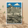 Affiche Marseille – Le Vieux-Port | Impression Artistique Premium-5
